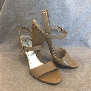 Gianni Bini Patent Leather Latte  sandal